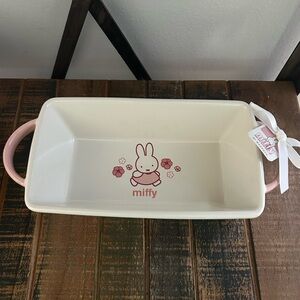 Miffy By Magenta Sakura Pink Cherry Blossom Baking Dish Casserole Loaf Pan NEW